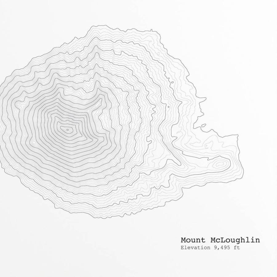 Tim April Mt Mcloughlin Topographic Map 12インチ ティムプラスエイプリル アートプリント マウンテン マクラフリン山 等高線図 ドローイング 1135 1135 B L W 通販 Yahoo ショッピング