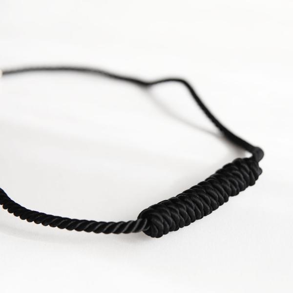 NOEUD / Lineknot-necklace(BK)【メール便可 2点まで】【ヌー/ラインノットネックレス/アクセサリー/ロープ/結び目】[113852 |  | 01