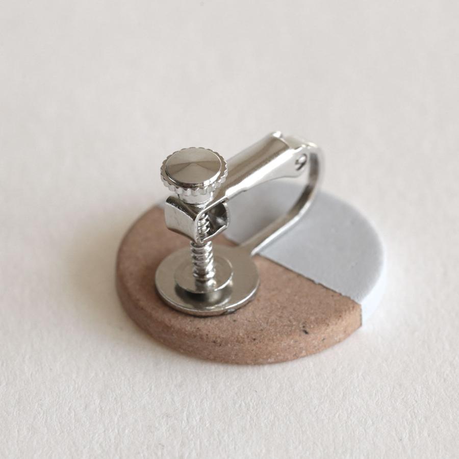 POINT / HALF-earring(red/white)【メール便可 5点まで】【ポイント/ハーフ/イヤリング/アクセサリー/塗装/レッド/ホワイト】[113871 |  | 03