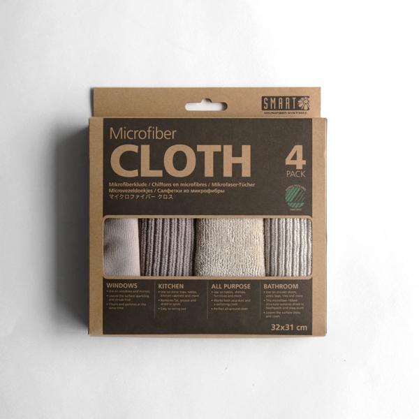 SMART / Microfiber Cloth set of 4 | マイクロファイバークロス/スマート/ふきん/布巾/雑巾/掃除 | 114196 |  | 01