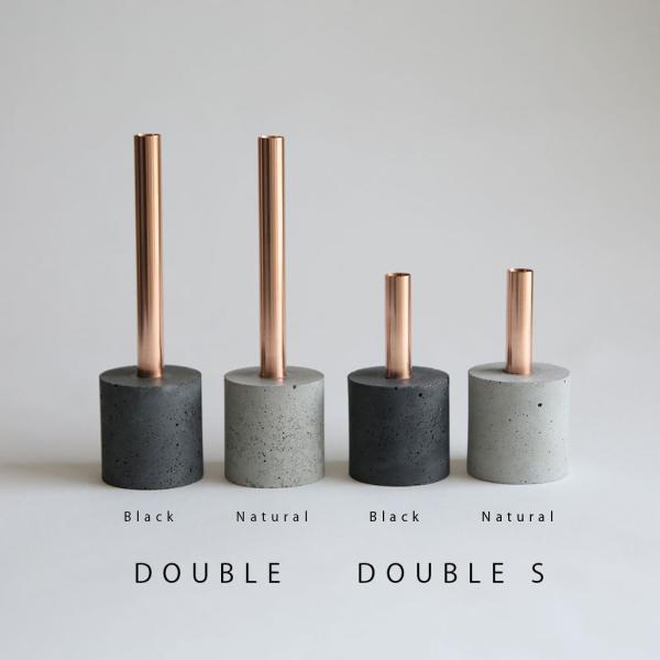 MOTON(モトン) / DOUBLE S(Black) | 一輪挿し/モルタル/銅/moton