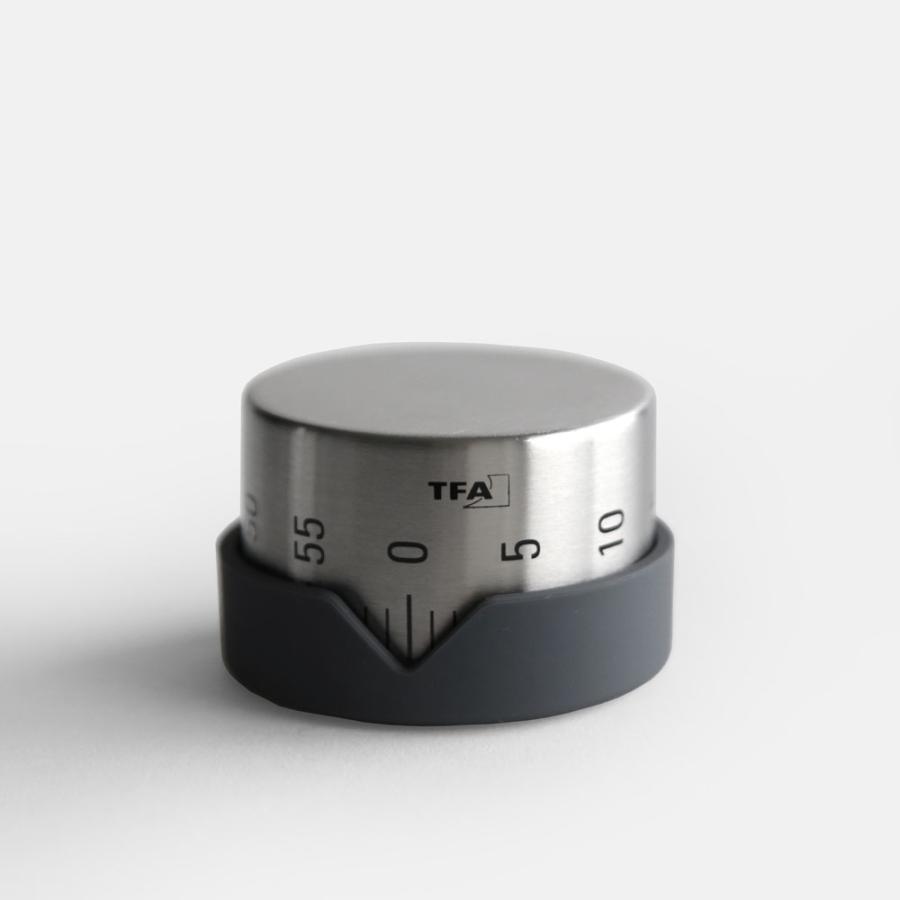 TFA DOSTMANN / Analogue kitchen timer made of stainless steel DOT 38.1027【アナログキッチンタイマー/ステンレススチール/TFAデザイン】[117485 | 