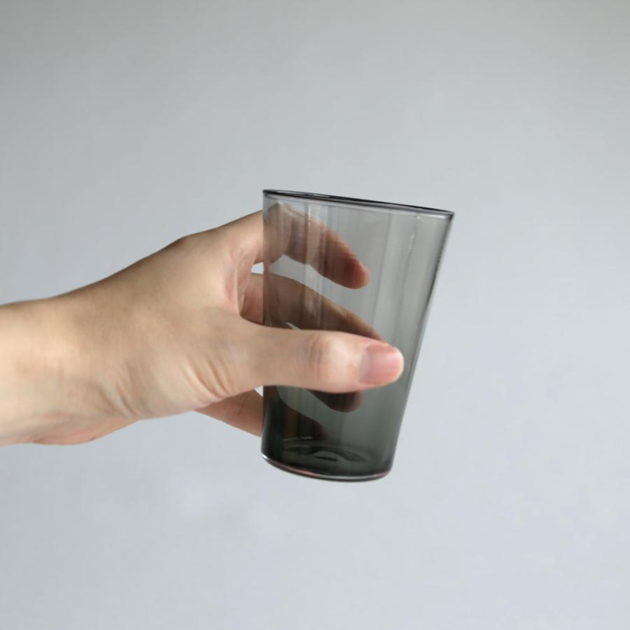 WASHIZUKA GLASS STUDIO / cup long(charcoal)【ワシズカグラススタジオ/鷲塚貴紀/カップ/ロング/チャコール/グレー/吹きガラス/ハンドメイド】[116531 |  | 05