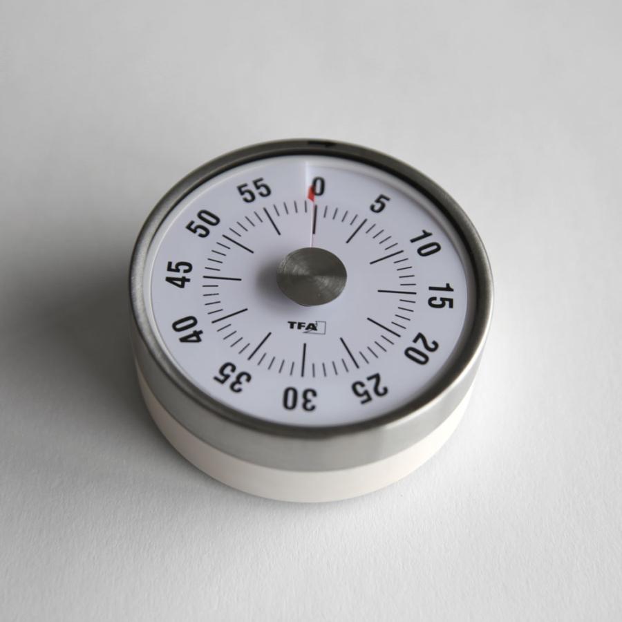 TFA DOSTMANN / Analogue kitchen timer PUCK 38.1028(White) | アナログキッチンタイマー/ステンレススチール/TFAデザイン | 117245 |  | 04