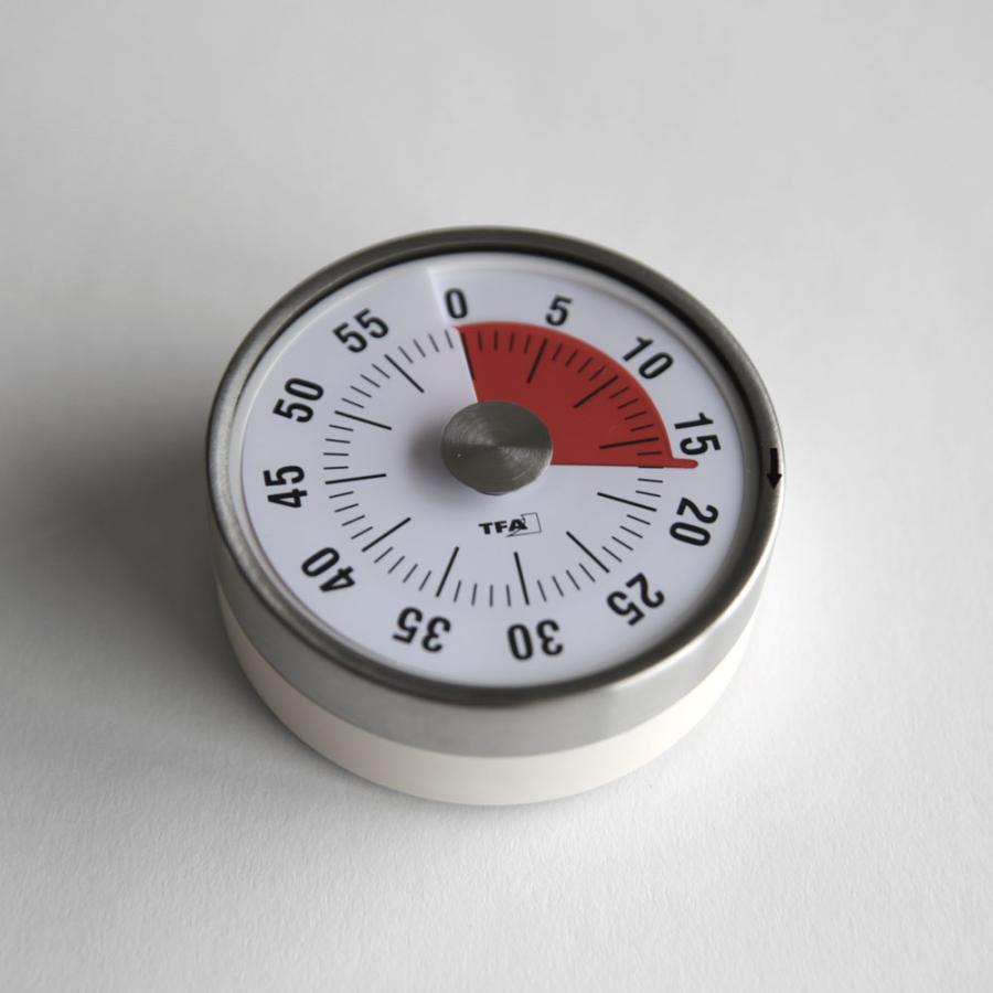 TFA DOSTMANN / Analogue kitchen timer PUCK 38.1028(White) | アナログキッチンタイマー/ステンレススチール/TFAデザイン | 117245 |  | 05