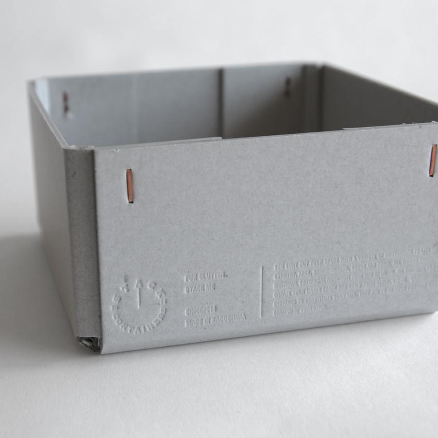 STACK CONTAINERS / No.06 SQUARE(Unpainted Gray) B.L.W 別注 | 無塗装/グレー/スタックコンテナーズ/紙箱/ストレージ/小物いれ | 117310 |  | 03