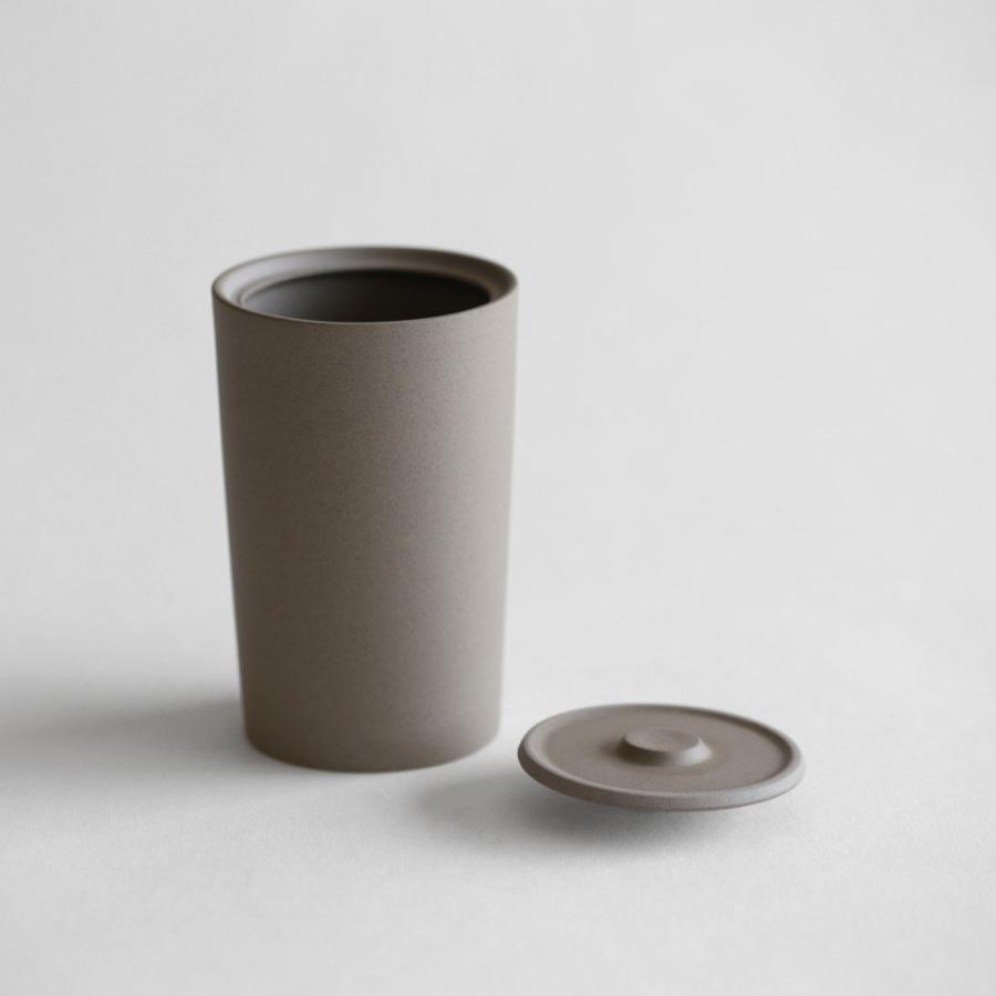 JINSUI / IROIRO 08(Gray) | 茶缶/茶筒/常滑焼き/日本六古窯/イロイロ/人水/ギフト | 118023 |  | 03