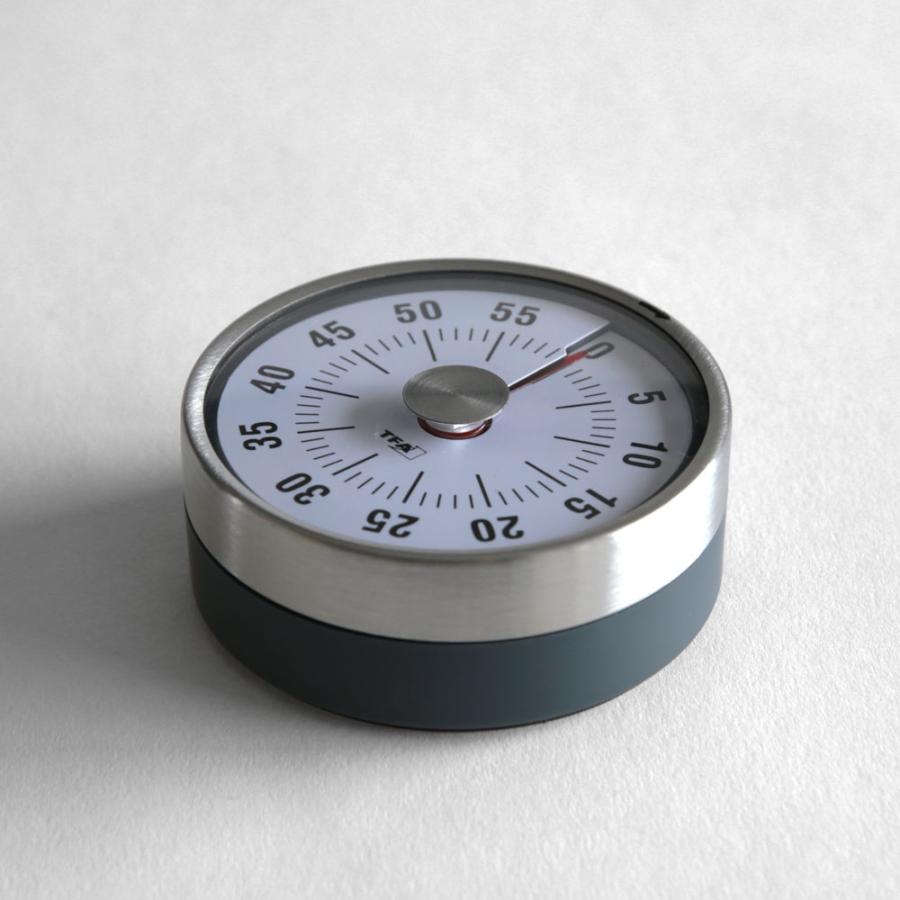 TFA DOSTMANN / Analogue kitchen timer PUCK 38.1028(Gray) | アナログキッチンタイマー/ステンレススチール/TFAデザイン | 117758 |  | 01