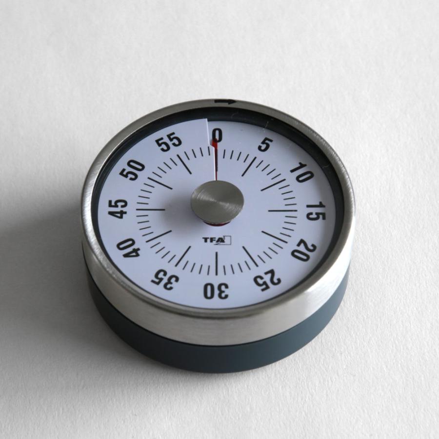TFA DOSTMANN / Analogue kitchen timer PUCK 38.1028(Gray) | アナログキッチンタイマー/ステンレススチール/TFAデザイン | 117758 |  | 04