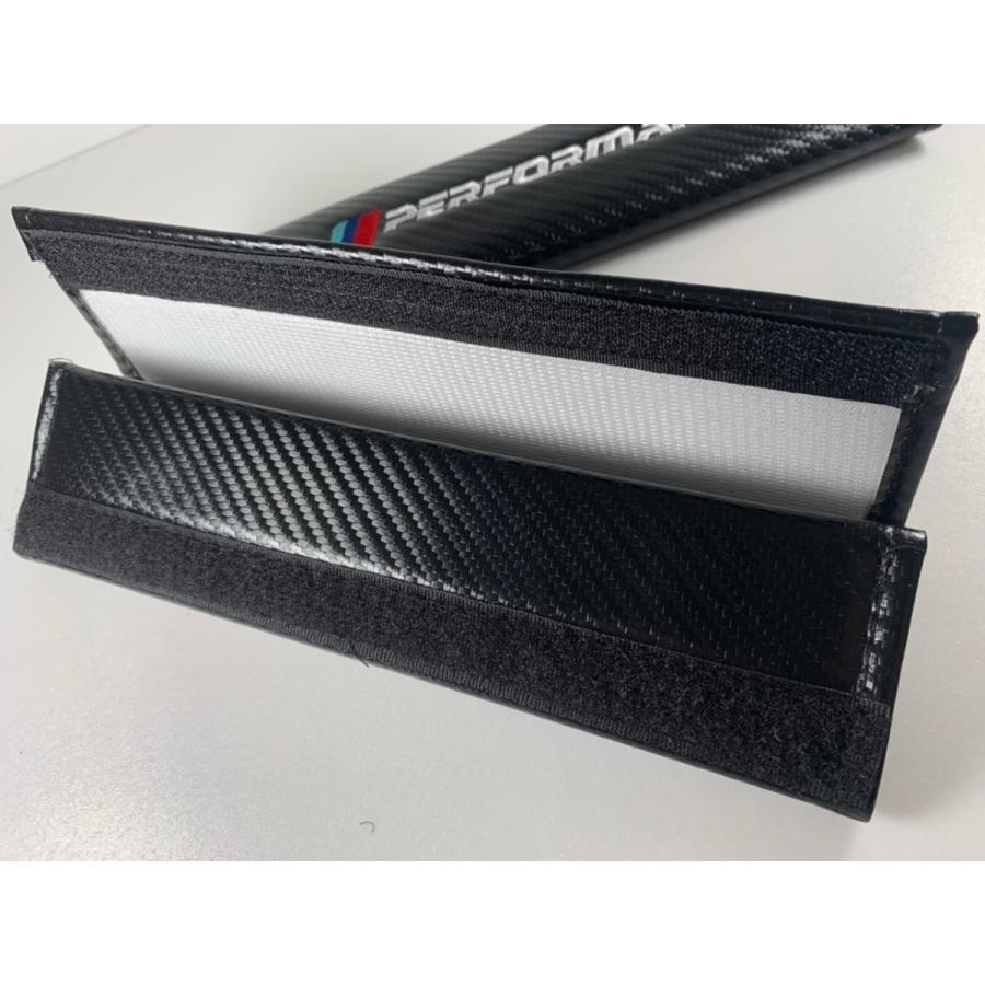 BMW performanceロゴ　シートベルト　カバー　プロテクター　カーボンデザイン　2個セット　F30 F31 F34 F36 F32 G20 G21 F15 F10 F20 | BMW | 03