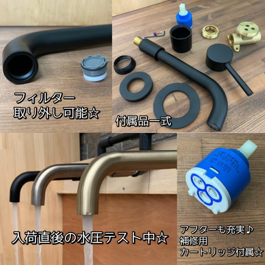 おしゃれな輸入水栓 壁付け水栓 シルバー 混合水栓 洗面造作 DIY