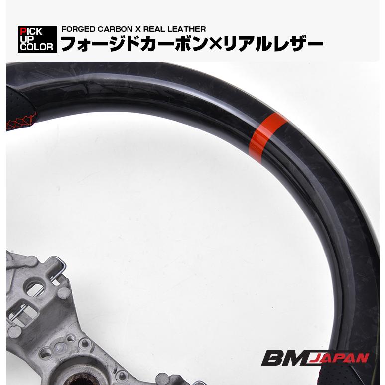 トヨタ GR SPORT 用 ウェットカーボン スポーツステアリング レッドステッチ GR86 BRZ C-HR アクア ヴォクシー ノア ハリアー プリウス マークX ハンドル 内装｜bmjapan｜13