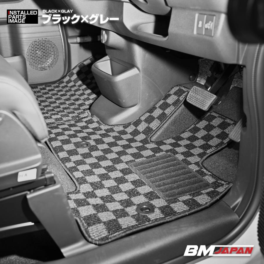 N-BOX JF5 JF6 フロアマット 1〜2列目セット 2023(R5).10 - チェック柄