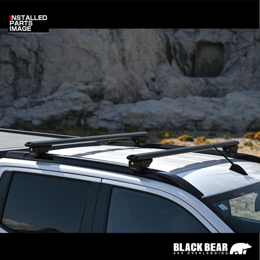 システムキャリア 汎用タイプ ルーフレール用 ブラック 黒 カスタム 外装 BLACK BEAR4x4 システムキャリア 汎用タイプ ルーフレール用 ブラック