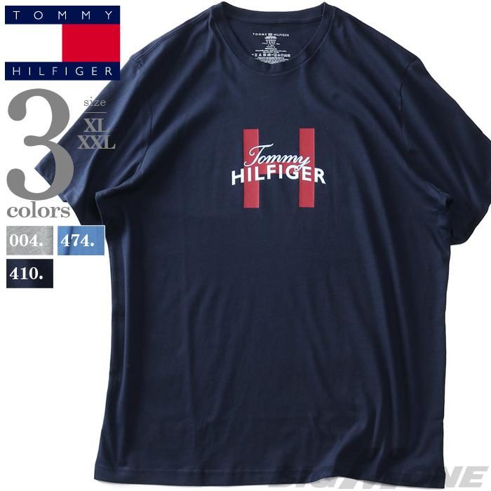大きいサイズ メンズ TOMMY HILFIGER トミーヒルフィガー ロゴ 半袖 Tシャツ USA直輸入 09t4161｜bmo