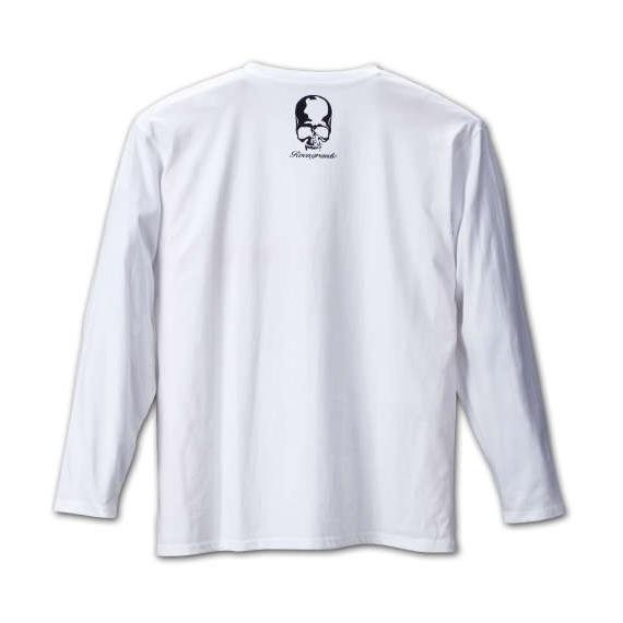 Roen 大きいサイズ メンズ grande カモフラスカル長袖Tシャツ ホワイト 