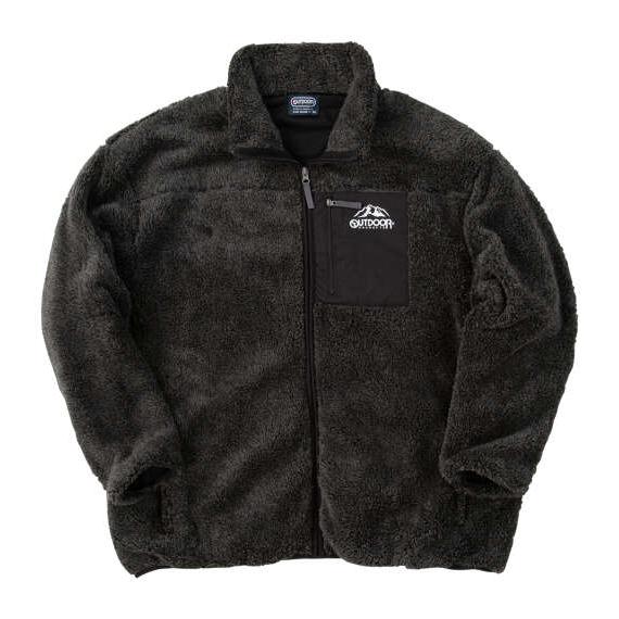 大きいサイズ メンズ OUTDOOR PRODUCTS 裏メッシュ ボア フリース ジャケット グレー 1253-5324-1 3L 4L 5L 6L 7L 8L OUTDOOR PRODUCTS（アウトドアプロダクツ） 大きいサイズ メンズ 裏