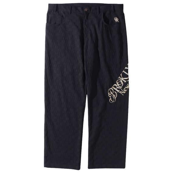 大きいサイズ メンズ GLADIATE 刺繍ブロックジャガード パンツ