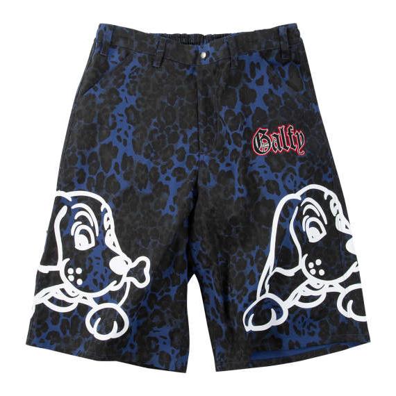 大きいサイズ メンズ GALFY GALひょうちゃん ハーフパンツ ブルーヒョウ柄 1254-5210-2 3L 4L 5L 6L 大きいサイズ メンズ GALFY GALひょうちゃん ハーフパンツ ブルー