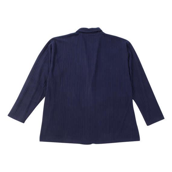 大きいサイズ メンズ launching pad 針抜きストライプ 長袖 ショール