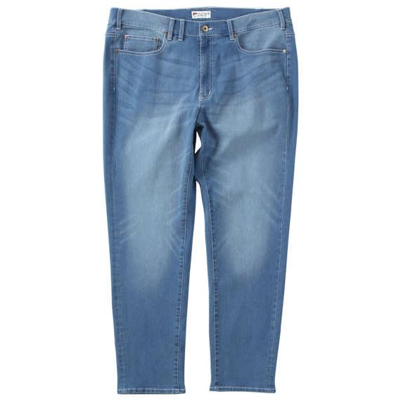大きいサイズ メンズ H by FIGER ストレッチ デニム パンツ サックス