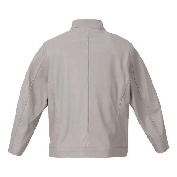 大きいサイズ メンズ TETE HOMME スタンドカラー レザー ブルゾン ライトグレー 1273-3355-1 3L 4L 5L 6Lの画像