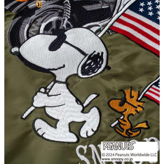 【極美品】フラッグスタッフ　フライトジャケット　スヌーピー　コラボモデル　メンズ Flag staff（フラッグスタッフ） スヌーピー コラボ MA-1 ジャケット