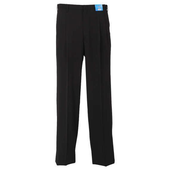 大きいサイズ メンズ 風通る スラックス ストレッチ ツータック パンツ ブラック 1274-1260-2 100 105 110 115 120 130 140 150 160