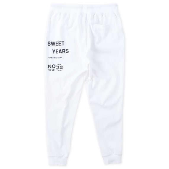 大きいサイズ メンズ SY32 by SWEET YEARS ニューロゴ スウェット パンツ ホワイト 1274-4255-1 3L 4L 5L 6L SY32 by SWEET YEARS（エスワイサーティトゥバイスィートイヤーズ