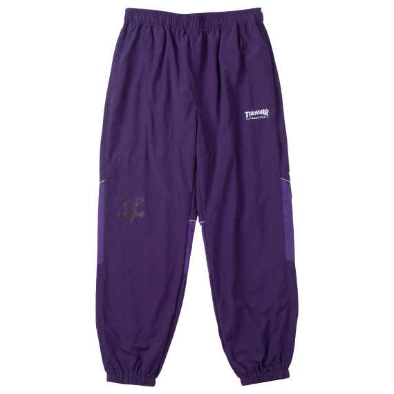 大きいサイズ メンズ THRASHER ナイロンワッシャー 裏メッシュ パンツ ダークパープル×パープル 1274-4375-3 3L 4L 5L 6L 大きいサイズ メンズ THRASHER ナイロンワッシャー 裏メッシュ パンツ