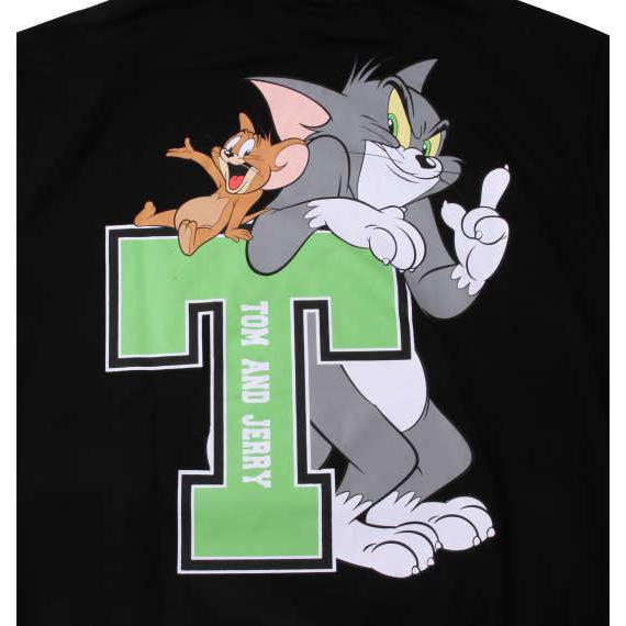 大きいサイズ メンズ TOM and JERRY 裏毛プリント プル パーカー