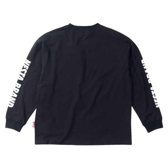 大きいサイズ メンズ NESTA BRAND 天竺 長袖 Tシャツ ブラック 1278