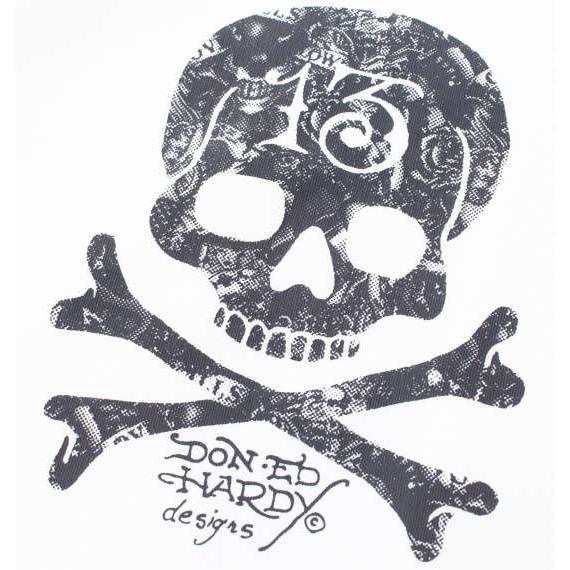大きいサイズ メンズ Ed Hardy ゼブラ フェイクファー ライン 半袖 ジャージ セット ホワイト 1278-4517-1 3L 4L 5L 6L 8L_2