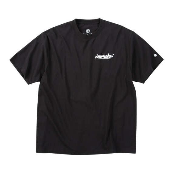大きいサイズ メンズ ELEMENT TAG SQUARE 半袖 Tシャツ ブラック 1278