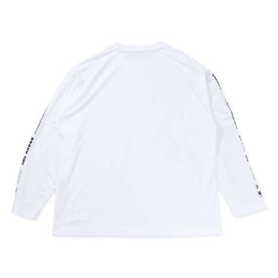 大きいサイズ メンズ EVERLAST 袖プリント ロング Tシャツ ホワイト