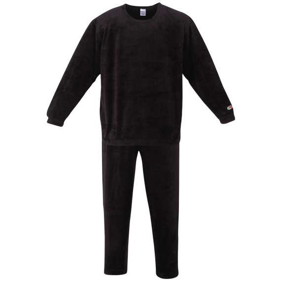 大きいサイズ メンズ FRUIT OF THE LOOM ボア フリース ルームウェア セット ブラック 1279-3330-2 3L 4L 5L 6L 8L FRUIT OF THE LOOM（フルーツオブザルーム） 大きいサイズ メンズ ボア