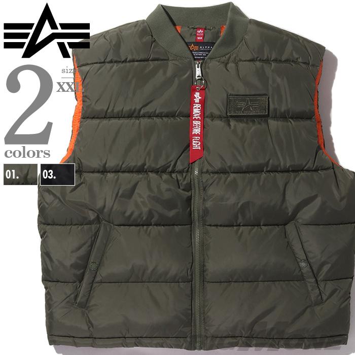 大きいサイズ メンズ ALPHA INDUSTRIES アルファインダストリーズ 中綿 ベスト USA直輸入 118109 Alpha Industries（アルファ・インダストリーズ） 大きいサイズ メンズ