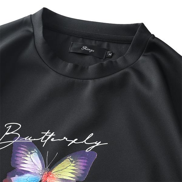 大きいサイズ メンズ RINGS リングス バタフライプリント 半袖 Tシャツ 124641 | ブランド登録なし | 08