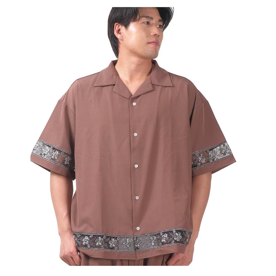 大きいサイズ メンズ RINGS リングス セットアップ レース使い 半袖 シャツ 125633 【t2501】 | ブランド登録なし | 05