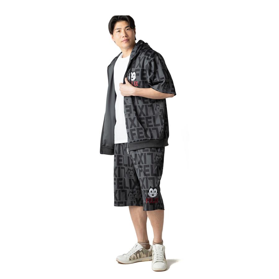 大きいサイズ メンズ FELIX フィリックス 総柄 半袖 フルジップ パーカー 春夏新作 126626 【fre】 | ブランド登録なし | 03