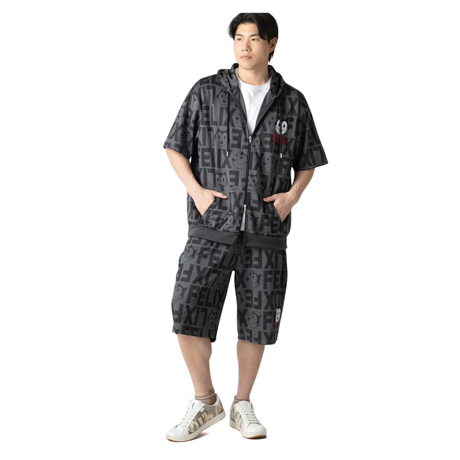 大きいサイズ メンズ FELIX フィリックス 総柄 半袖 フルジップ パーカー 春夏新作 126626 【fre】 | ブランド登録なし | 06