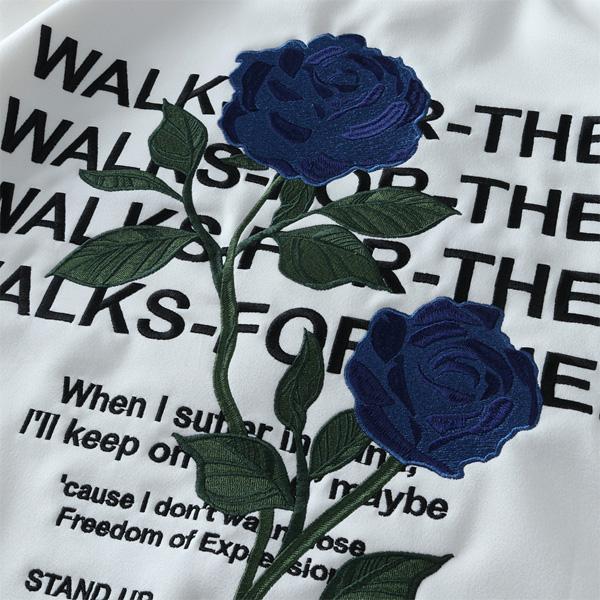 大きいサイズ メンズ RINGS リングス ローズ刺繍 フェイクスウェード