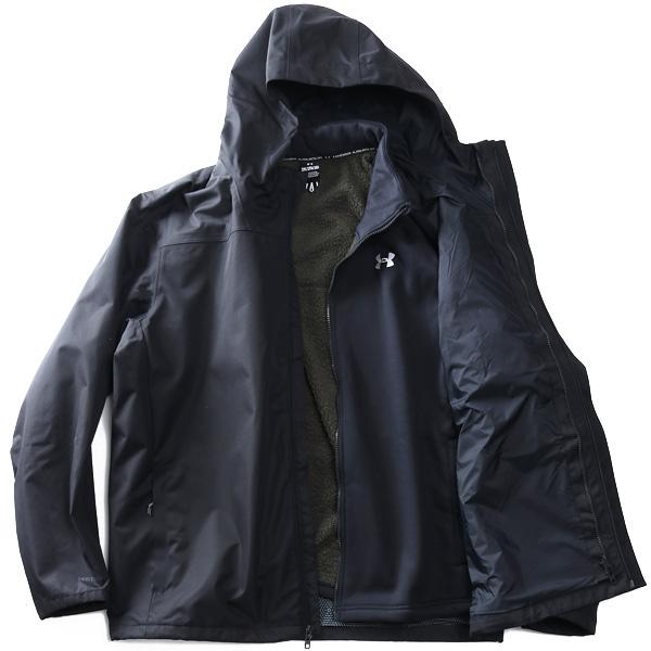 大きいサイズ メンズ UNDER ARMOUR アンダーアーマー ライナー付 3WAY フーデッド ジャケット PORTER 3-IN-1 JACKET USA直輸入 1371585-002の画像