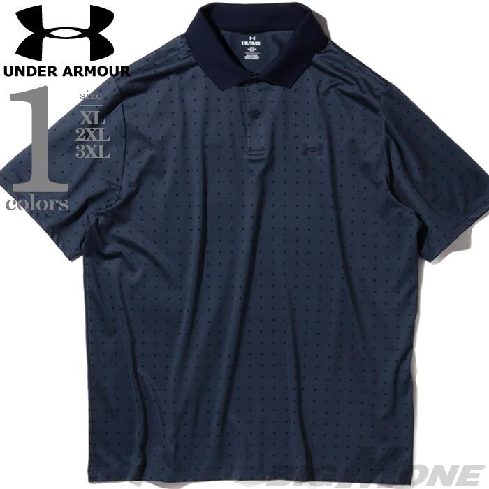 大きいサイズ メンズ UNDER ARMOUR アンダーアーマー 総柄 半袖 ポロシャツ MATCHPLAY PRINTED POLO USA直輸入 1377377-045 UNDER ARMOUR（アンダーアーマー） 大きいサイズ メンズ 総柄 半袖