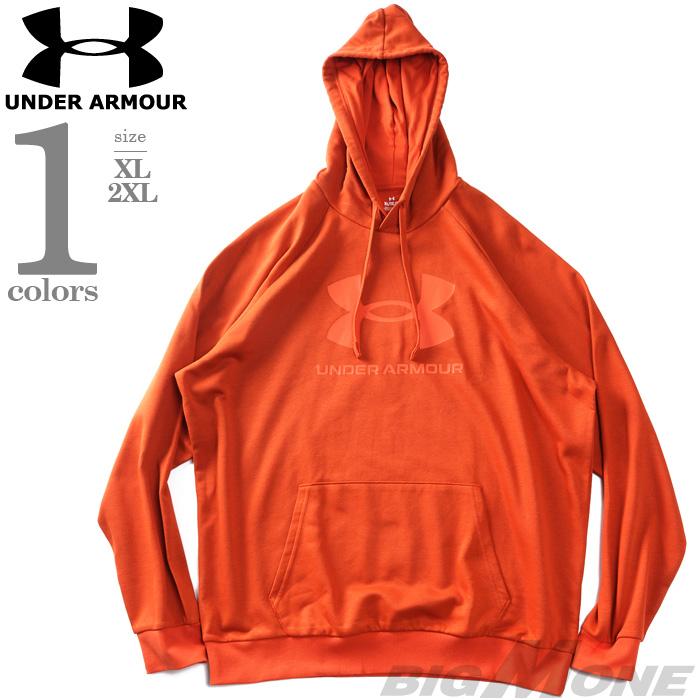 大きいサイズ メンズ UNDER ARMOUR アンダーアーマー フリース プルオーバー パーカー RIVAL FLEECE LOGO USA直輸入 1379758-842 UNDER ARMOUR（アンダーアーマー） 大きいサイズ メンズ フリース プル