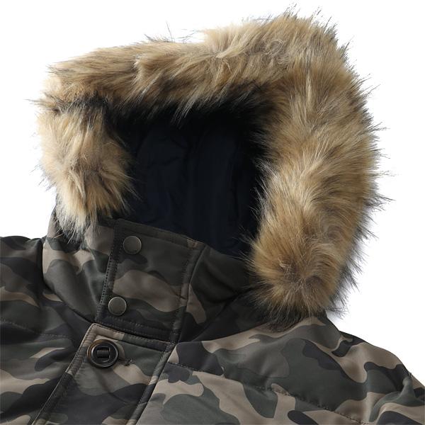 大きいサイズ メンズ TOMMY HILFIGER トミーヒルフィガー 中綿入り ロング コート ジャケット フード付き LONG FUR JACKE USA直輸入 159ap468