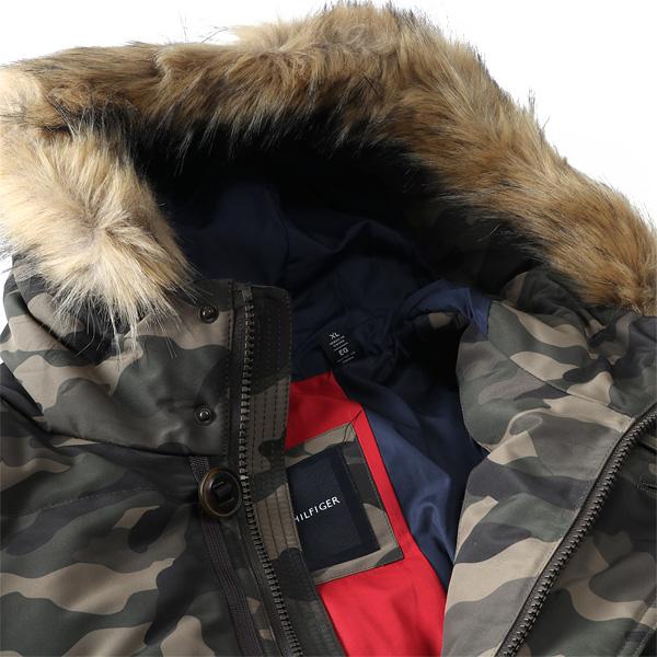 大きいサイズ メンズ TOMMY HILFIGER トミーヒルフィガー 中綿入り ロング コート ジャケット フード付き LONG FUR JACKE USA直輸入 159ap468