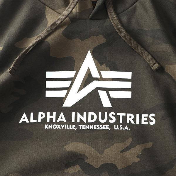 大きいサイズ メンズ ALPHA INDUSTRIES アルファインダストリーズ 迷彩柄 プルオーバー パーカー Basic hoody Camo USA直輸入 178312c｜bmo｜08