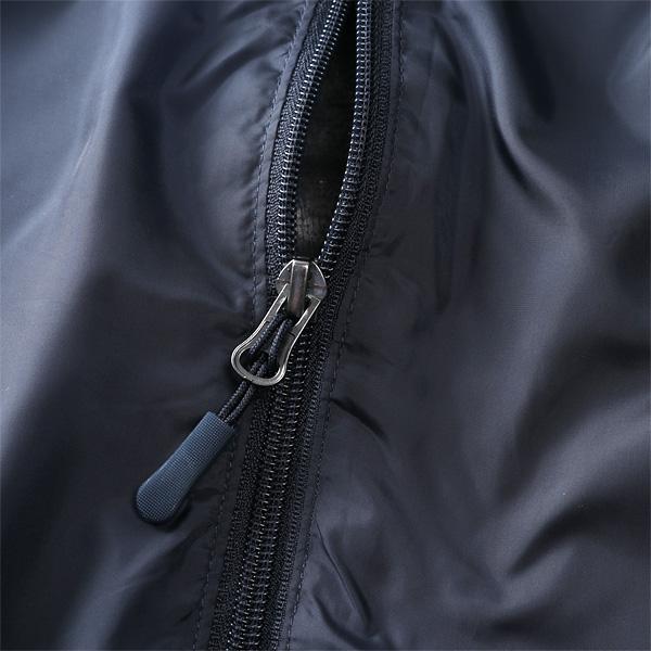 大きいサイズ メンズ Three Quarter ポリタフタ 裏シャギー フーデッド