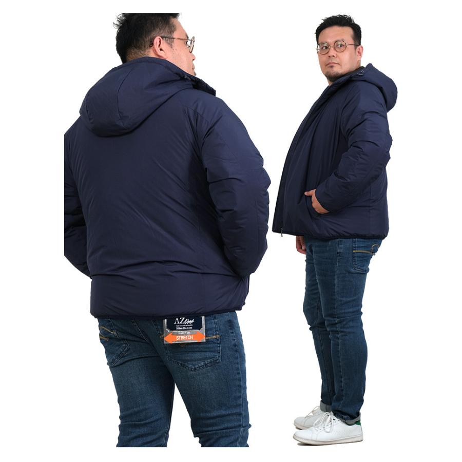 大きいサイズ メンズ Three Quarter 高密度 軽量 ラミネート 中綿